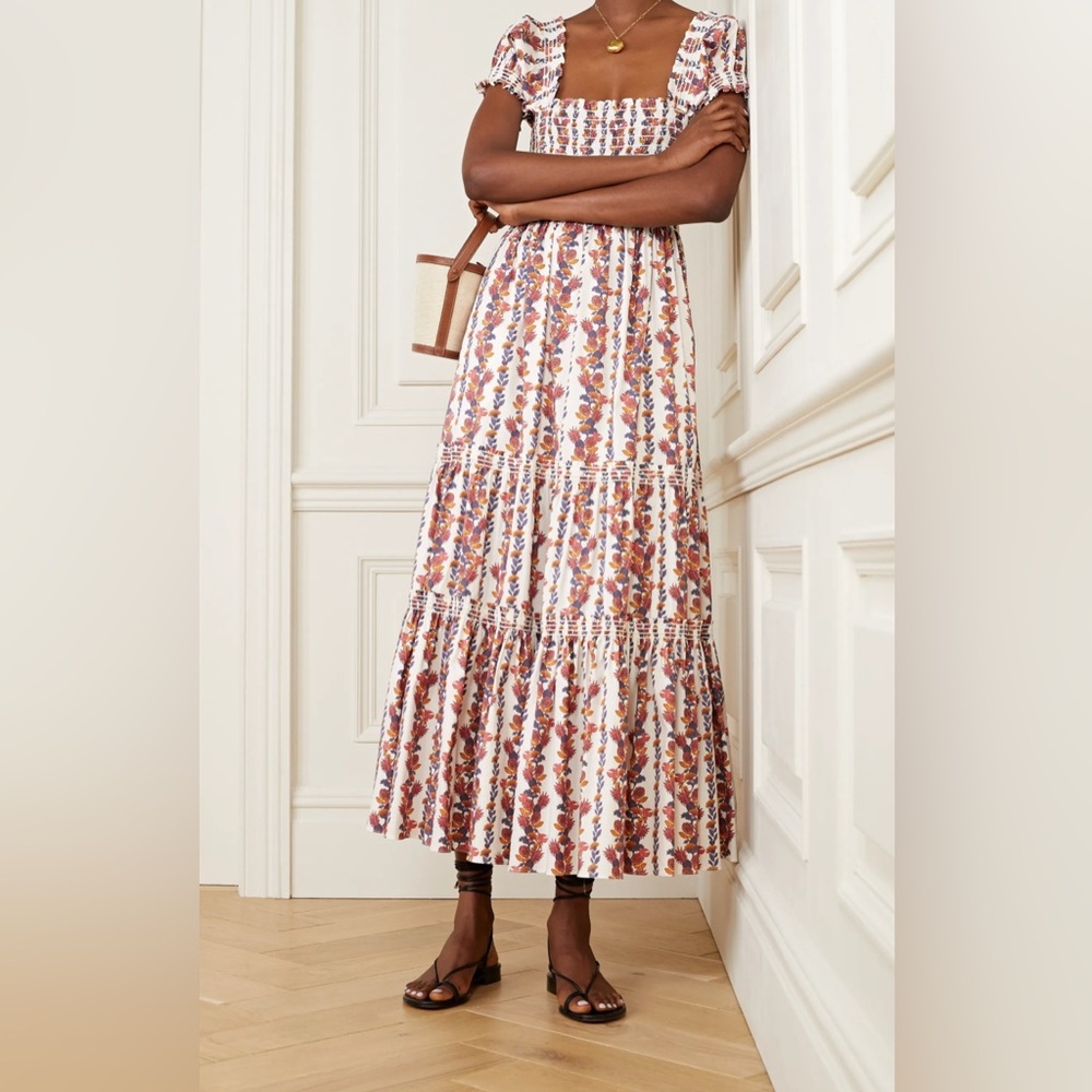 Tory Burch Floral Print Maxi Dress Sz M